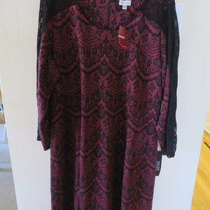 Brand New Black and Red Avenue Dress